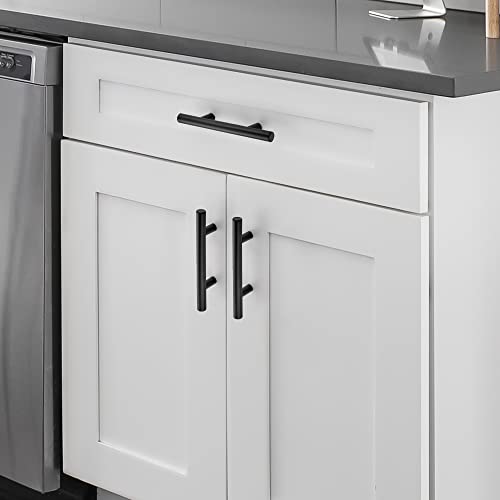 Ravinte Hardware Matte Black Cabinet Handles Drawer Pulls 3 Inch CC 10 Pack - color: Matte Black T-Shaped, size: 3" Hole Center