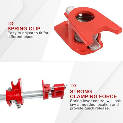 4 Pack 1/2" Wood Gluing Pipe Clamp Set with Unique Foot Design - style: 4pc, 1/2" with foot