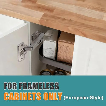 HBL' Soft Close Hinges for Frameless Cabinets, 110°, 35mm Cup, 50 Pack - size: Full Overlay