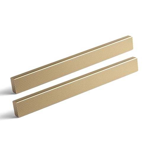 Goo-Ki 6 Pack 5 Inch Champagne Bronze Knurled Cabinet Pulls - Luxurious Bar Handles - Textured Grip for Drawer, Dressers, Furniture Hardware - color: Champagne Bronze, size: 5 Inch Center to Center