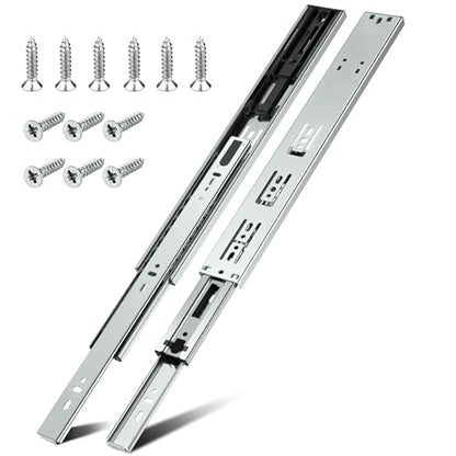 HBL'10 Pairs Soft Close Drawer Slides 16 inch,Full Extension,200Lbs Load - color: Silver, size: 16 Inch