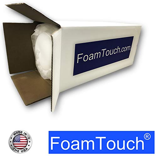 FoamTouch (2 Pack Upholstery Foam Cushion High Density 1" Height x 24" Width x 84" Length Made in USA, White - size: 1" x 24" x 84" (2Pack)