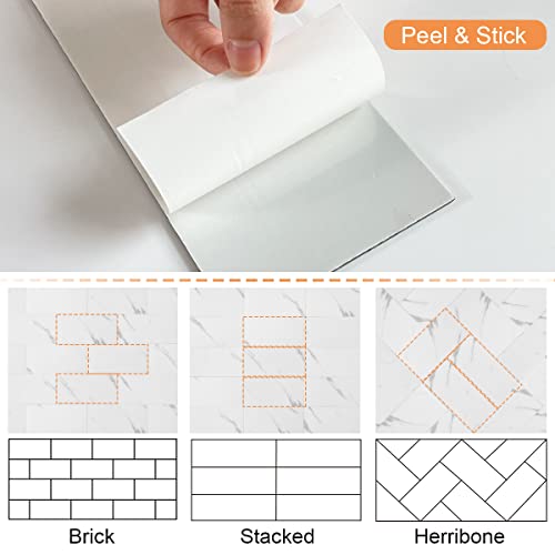 VAOVI Matte Peel and Stick Tiles Bathroom Wall(23pcs,Calaeatta) - color: Calaeatta