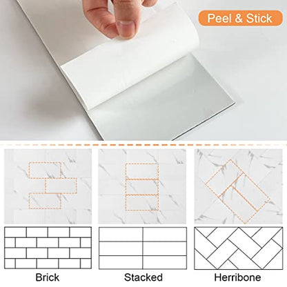 VAOVI Matte Peel and Stick Tiles Bathroom Wall(23pcs,Calaeatta) - color: Calaeatta