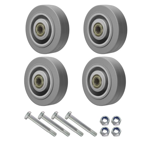 3.5'' Caster Wheels, Non-Marking Rubber Wheels for Cart Furniture, Set of 4 Industrial Wheel with 1000lbs Capacity (4 Wheel) - style: 3.5 inch Wheel