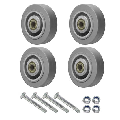 3.5'' Caster Wheels, Non-Marking Rubber Wheels for Cart Furniture, Set of 4 Industrial Wheel with 1000lbs Capacity (4 Wheel) - style: 3.5 inch Wheel