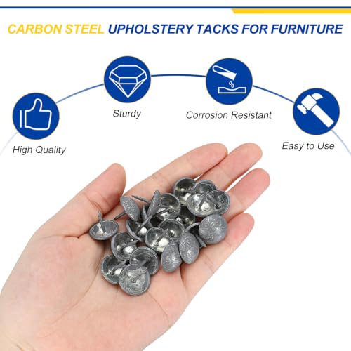 Carbon Steel Upholstery Tacks 5/8" x5/8" 50 Pcs Silver - color: Silver, size: 5/8" x 5/8"