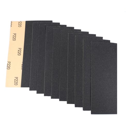30Pcs 9 x 3.6 Inchs 220 Grit Wet and Dry Handmade Universal Sanding Sheets, Suitable for Woodworking Furniture/Automobiles/Metal/Lacquer Polishing Sandpaper - style: 220 Grit