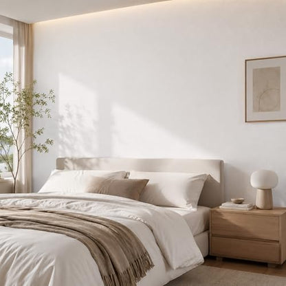 White Travertine Peel and Stick Wallpaper, 47.2 x 394 in - color: White Travertine, size: 47.2" x 394"