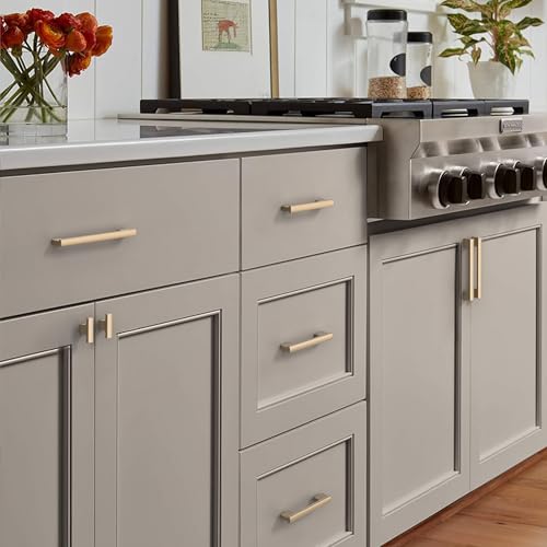 Brushed Satin Nickel Cabinet Knobs Round Drawer Pulls 12 Pack - color: Champagne Copper, size: 2 Inch Diameter