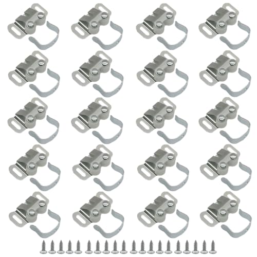 20 Pcs Cabinet Catch Heavy Duty Iron Steel Double Post