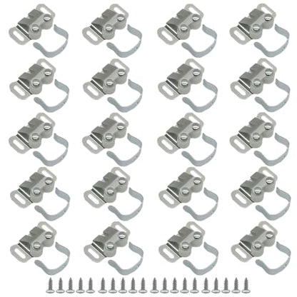 20 Pcs Cabinet Catch Heavy Duty Iron Steel Double Post