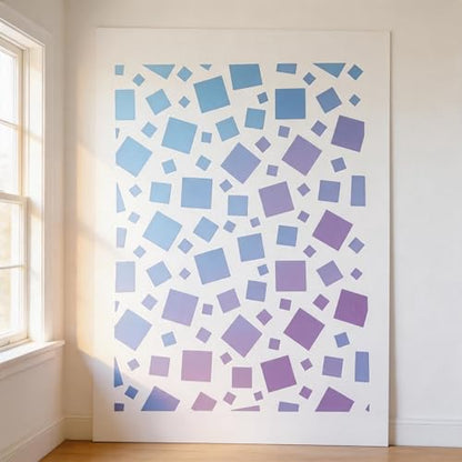 TIAMECH A4 Reusable Geometric Square Stencil for Painting - color: Geometric Square