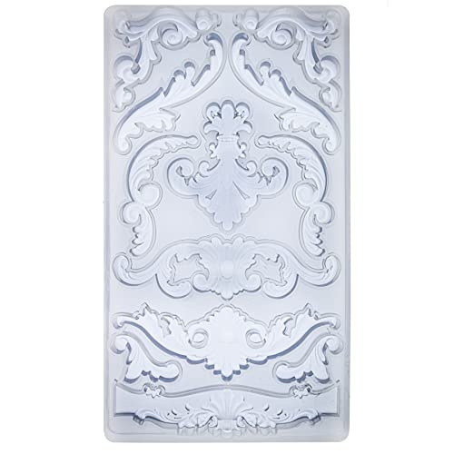 Scrollworks Mold for Polyclay Air Dry Clay Plaster - color: Scrollworks #4721