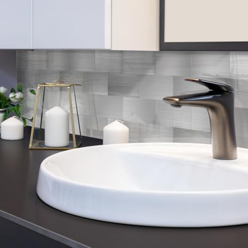 VICCI Peel and Stick Backsplash Tiles 8 * 4 Inch 64 Pack - Marble Look Self Adhesive Wall Panel, Waterproof Peel & Stick Tile for Backsplash, Countertop Edging - color: Sjm-260, size: 8x4IN*64PCS