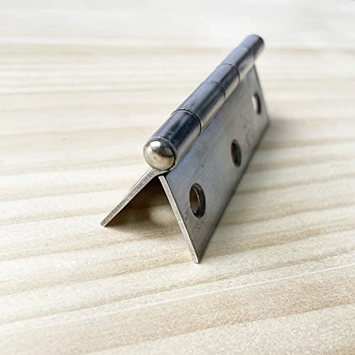 2pcs 304 Stainless Steel 3-inch Folding Butt Hinges Home Furniture Hardware Door Hinges for Door Case Lid Wooden Box Chest (75mm x 50mm x 1.5mm) - size: 2pcs 3-inch w Screws