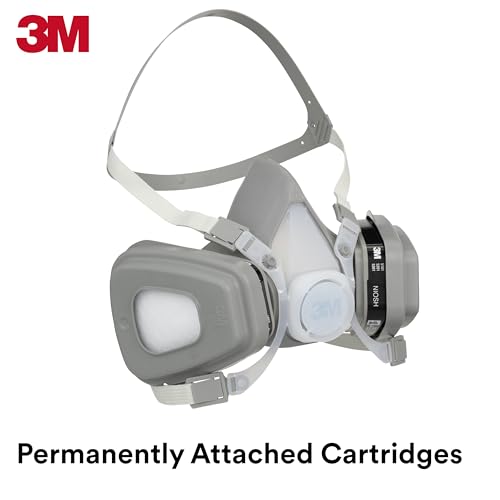 3M Half Facepiece Disposable Respirator, Organic Vapor, NIOSH Approved, Lightweight, Pre-assembled, No Maintenance - style: Large