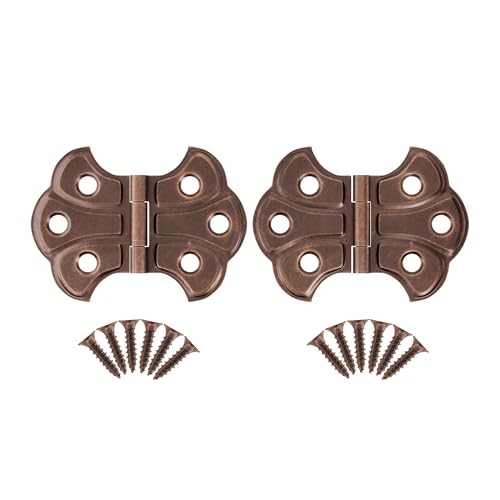 Antique Copper Butterfly Hinges - 2" x 1-7/16" - Pack of 2 - Surface Mount Hinges for Cabinet Doors and Boxes - UA-262-HAC (1) - color: Antique Copper
