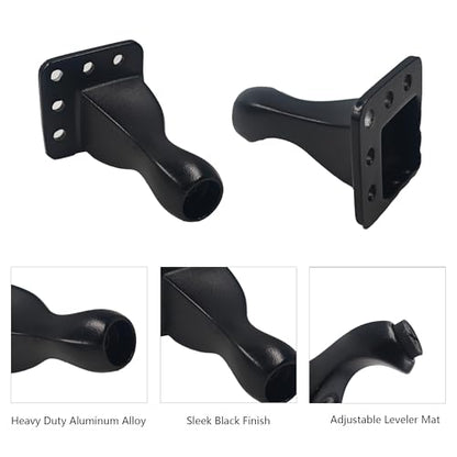 4Pcs 3.15 Inch Aluminum Alloy Furniture Legs, Black Artistic Metal Legs, Antique Couch Feet Decorative Furniture Legs Feet for Couch, Cabinet, Dresser, Table, Bookcase, Wardrobe