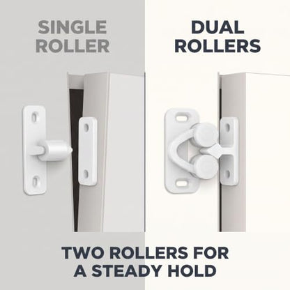 3Pcs White Marine Boat Ball Catch Door Cupboard Spring Back Plates Roller Latch Plastic Catches Cabinet Hardware Tools and Home Improvement