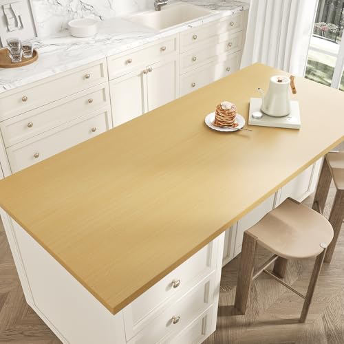 VEELIKE Light Wood Contact Paper for Countertops Peel and Stick Waterproof Wood Wallpaper for Table Cabinets Walls 15.7''x354'' Thick Wood Grain Contact Paper Self Adhesive Removable Wood Vinyl Wrap - size: 15.7'' x 354''