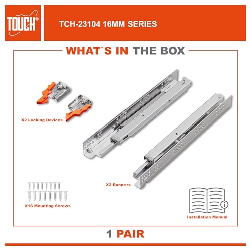 Undermount Drawer Slides 21 Inch, Soft-Close, for 1/2 and 5/8 Inch Drawer Panels, 1 Pair, Concealed Bottom Mount, 75 lb Capacity, 3D Adjustable, Cold-Rolled Steel - color: SOFT-CLOSE, size: 21 Inch