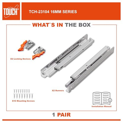 Undermount Drawer Slides 24 Inch, Soft-Close, for 1/2 and 5/8 Inch Drawer Panels, 1 Pair, Concealed Bottom Mount, 75 lb Capacity, 3D Adjustable, Cold-Rolled Steel - color: SOFT-CLOSE, size: 24 Inch