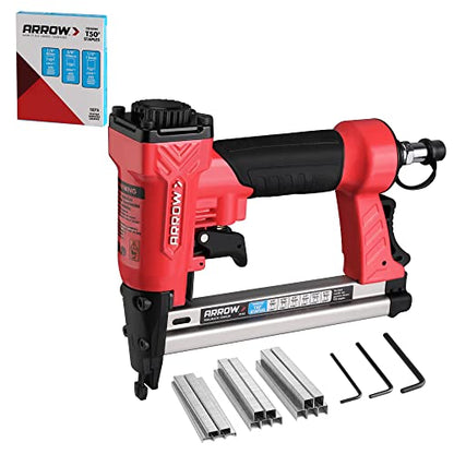 Arrow Pneumatic Staple Gun, Air Stapler with 3750 Pieces T50 Staples