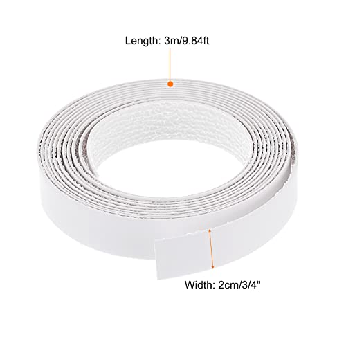 uxcell Edge Banding, 3/4 inch x 9.84ft Pre-Glued White Veneer Edging Iron-on Flexible Edge Banding for Cabinet Repair Furniture Restoration - size: 3/4 Inch x 9.84ft