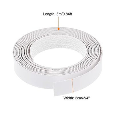 uxcell Edge Banding, 3/4 inch x 9.84ft Pre-Glued White Veneer Edging Iron-on Flexible Edge Banding for Cabinet Repair Furniture Restoration - size: 3/4 Inch x 9.84ft