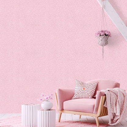 Pink Wallpaper Embossed Silk Self Adhesive Peel and Stick Contact Paper - color: Pink, size: 15.7" x 118"
