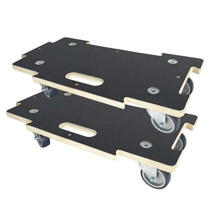 Hard Wood Mover Spliceable Dolly 550Lbs Capacity (2 Packs) 4 Wheels Heavy Duty Furniture Moving Connectable Design Dollier Upgraded Transport Roller - color: Spliceable Rectangular