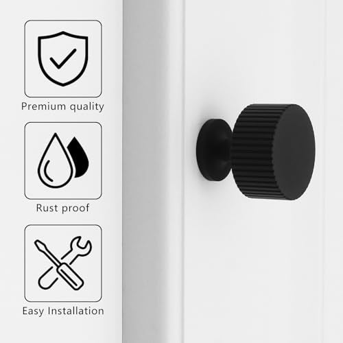 20 Pack Matte Black Cabinet Knobs Drawer Knob, Dresser knobs - color: Black, size: 20 Pack
