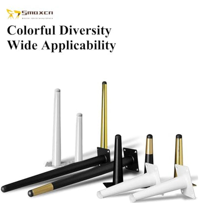 4pcs 4 3/4 inch (12cm) Black & Gold Metal Furniture with Level Feet - color: Black Gold, size: 4 6/8 inch