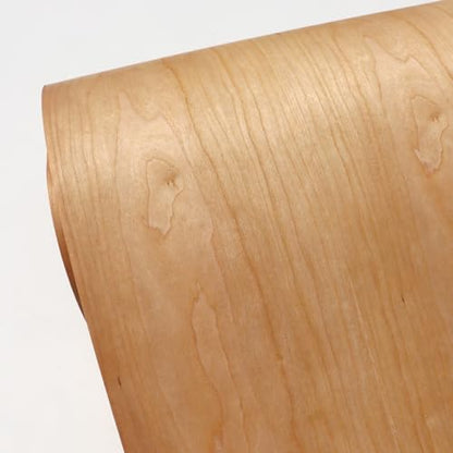 Extra-Wide Cherry Wood Veneer - 23 Inch Natural Wood Veneer Sheets for DIY Projects, Cabinetry, Furniture, Shelving, and Wall Panels