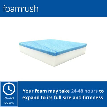 FoamRush 3" x 28" x 28" Gel Memory Foam Upholstery Square Cushion Medium Firm (Chair Cushion, Square Foam Dining Chairs, Couch, Sofa, Wheelchair Seat Cushion Replacement, Foam Rubber Padding) - color: Gel + High Density, size: (3" x 28" x 28")