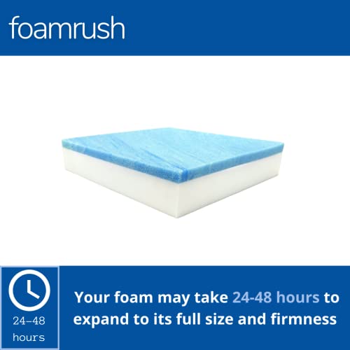 FoamRush 4" x 28" x 28" Gel Memory Foam Upholstery Square Cushion Medium Firm (Chair Cushion, Square Foam Dining Chairs, Couch, Sofa, Wheelchair Seat Cushion Replacement, Foam Rubber Padding) - color: Gel + High Density, size: (4" x 28" x 28")