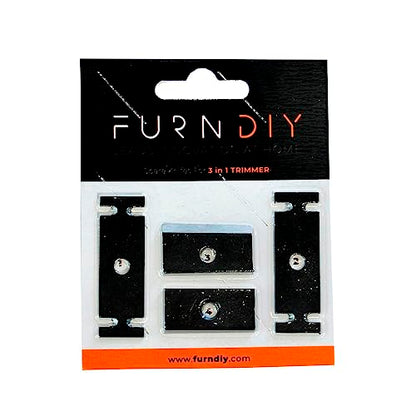 Furndiy 3in1 Edge Banding Trimmer Spare Knives - Edgebanding Trimmer - Edgebanding Cutter - Melamine Trimmer - Melamine Cutter - Edgebanding Trimming - Double Edge Trimmer - Based in USA - color: 3 in 1 Trimmer Spare Knives