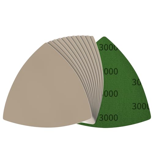 12 Pcs Detail Sander Sandpaper, 3000 Grit Triangular Sandpapers - size: 3,000 Grit
