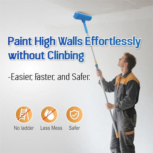 Nichiyo 10" Ceiling Paint Roller Drip-Resistant with Shield - color: 1-EL01152