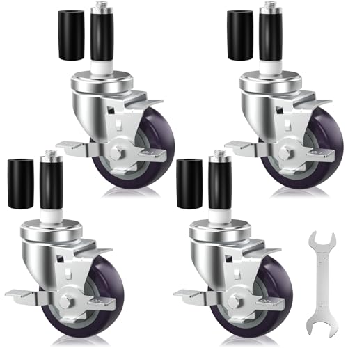 3 Inch Expanding Stem Caster Set of 4 for Stainless Steel Table - style: 3 Inch