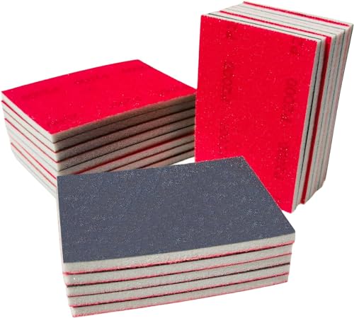 20 PCS 3 x 4 Inch 2000 Grit Sanding Sponge - Hook-and-Loop Backing Sander Sponges Pads - Soft Foam Hand Sand Block Wet Dry Sandpaper for Model Plastic Toy Drywall Metal Wood Furniture Polishin - style: 2000 Grit