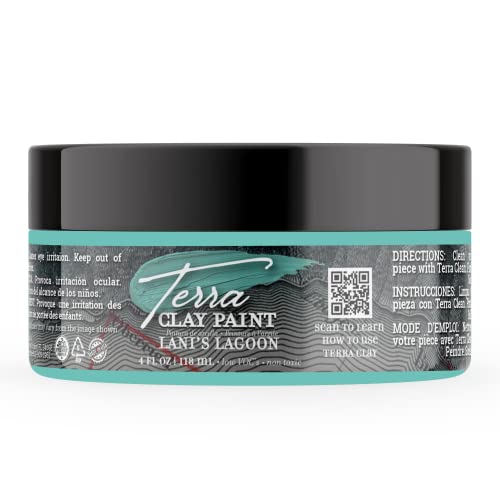 Dixie Belle Paint Company Terra Clay Paint - Lani�s Lagoon (4oz) - color: Lani's Lagoon, size: 4 Fl Oz (Pack of 1)