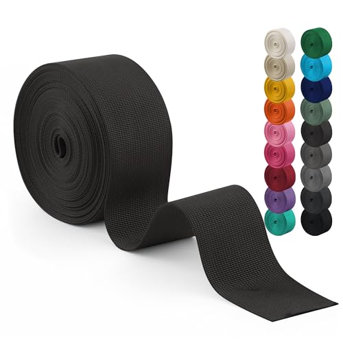 Polyester Webbing Strap 17+Colors – 1"&1.5"&2" – 10 Yards Heavy Duty Webbing Roll, Flat Webbing Strap for Indoor&Outdoor Gear, DIY Crafting, Repairing - color: Army green, size: 1"-10yards