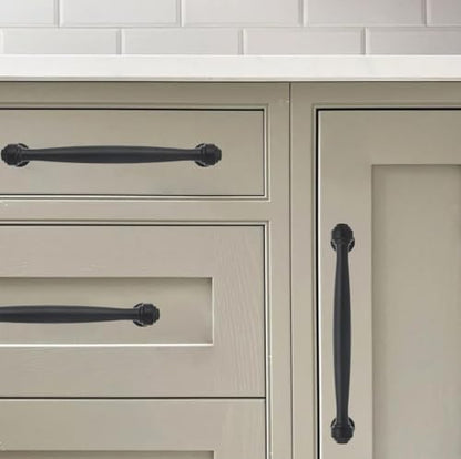 khtumeware 20 Pack 5 Inch(128mm) Black Cabinet Pulls Black Kitchen Matte Black Cabinet Handles Kitchen Cabinet Hardware for Cupboard Drawer Handles Dresser Pulls - color: Black, size: 5 Inch(128mm) Hole Center