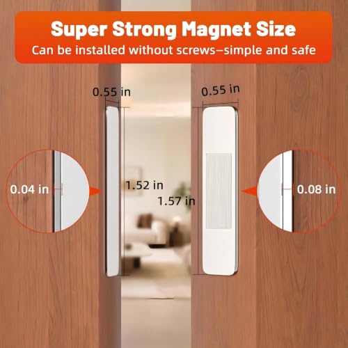 Jiayi 6 Pack Magnetic Door Catch Adhesive Cabinet Door Magnets for Closure