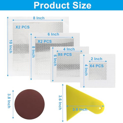 Zorfeter 14 Pack Wall Patch Kit, Multiple Sizes 2/4/6/8 Inch
