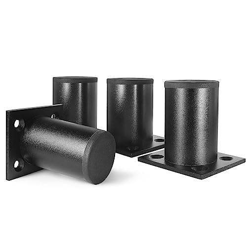 Aluminum Alloy Adjustable Furniture Legs 2.4 Inch / 60mm - Black - 4Pcs - size: 2.4 Inch