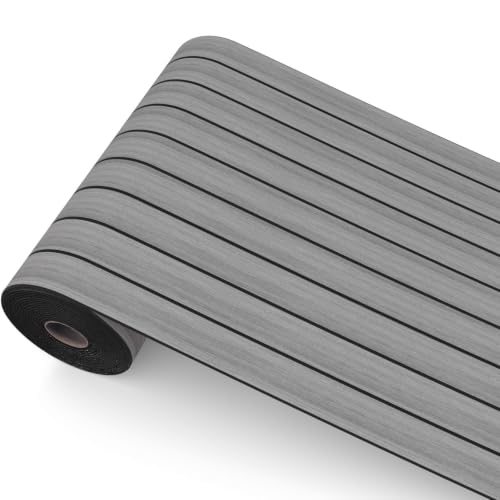 Peel and Stick Wood Slat Wall Panels, Grayish Brown, 118 x 15.7 in - color: Grayish Brown, size: 15.7" x 118"