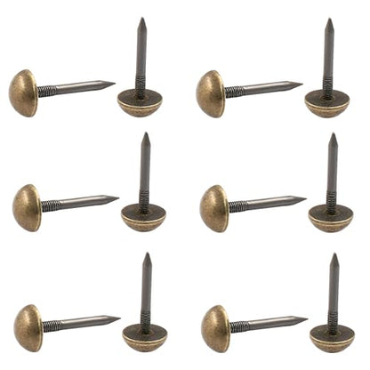 Hordion 24Pcs Upholstery Tacks Brass Tacks 1/2" Head Dia, Bronzen - color: Brozen, size: 1/2"